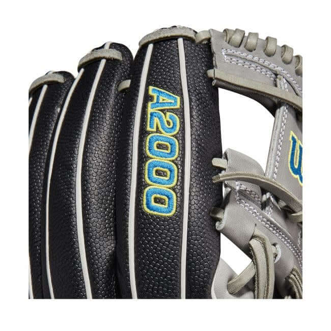 Wilson A2000 SuperSkin 1786 baseball glove, 11.5, grey/black SS, lightweight and durable.