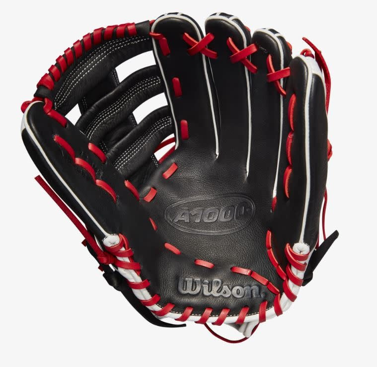 Wilson A1000  1892 w/Pedroia Fit  (OF) 12.25 Black/White/red