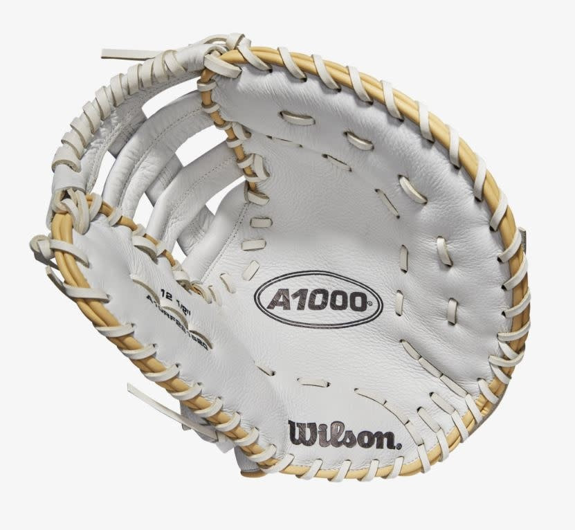 Wilson A1000  Fastpitch 1620 1B Mitt LHT 12.5 White/Blonde/Grey