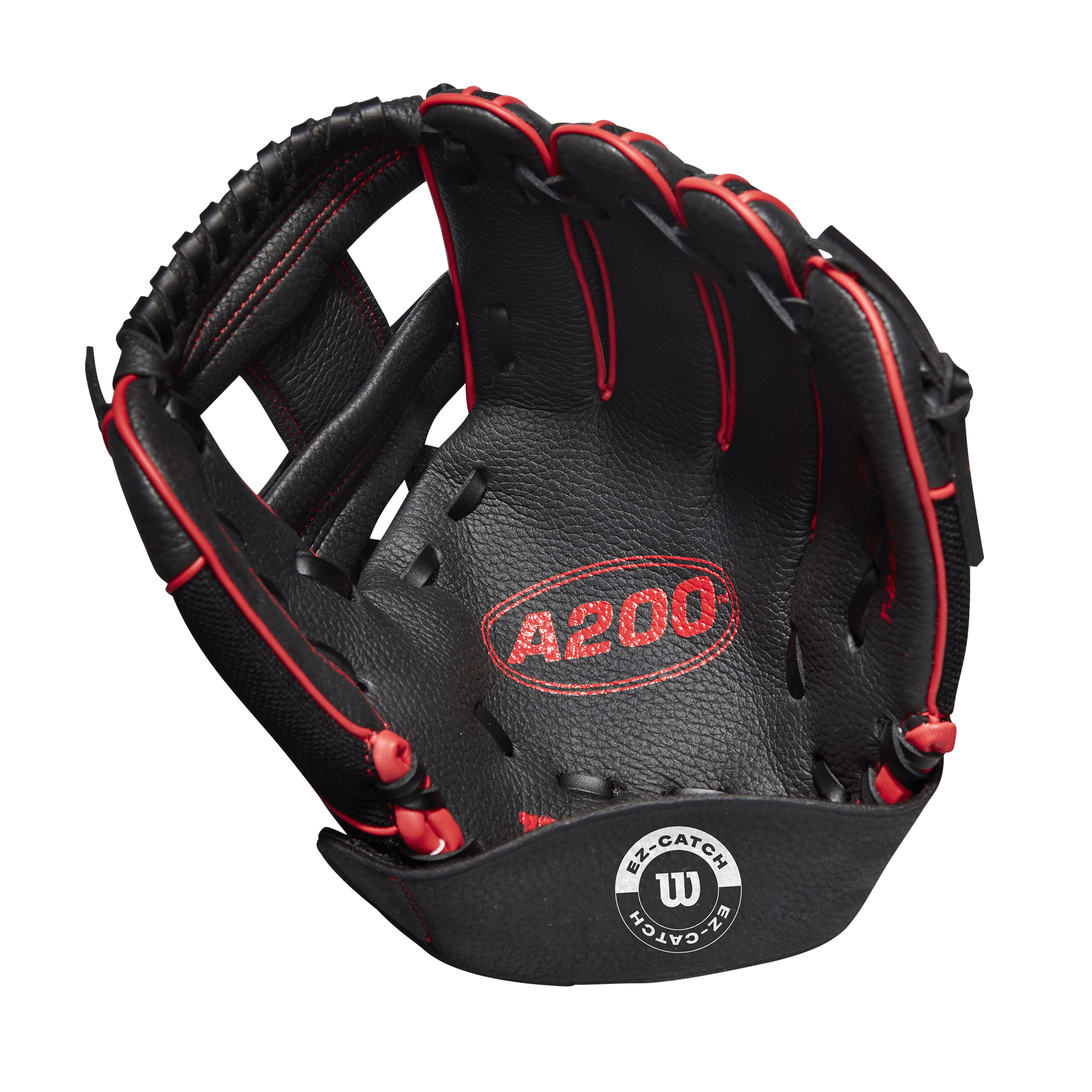 Wilson A200 Baseball Glove 10-inch Black/Red