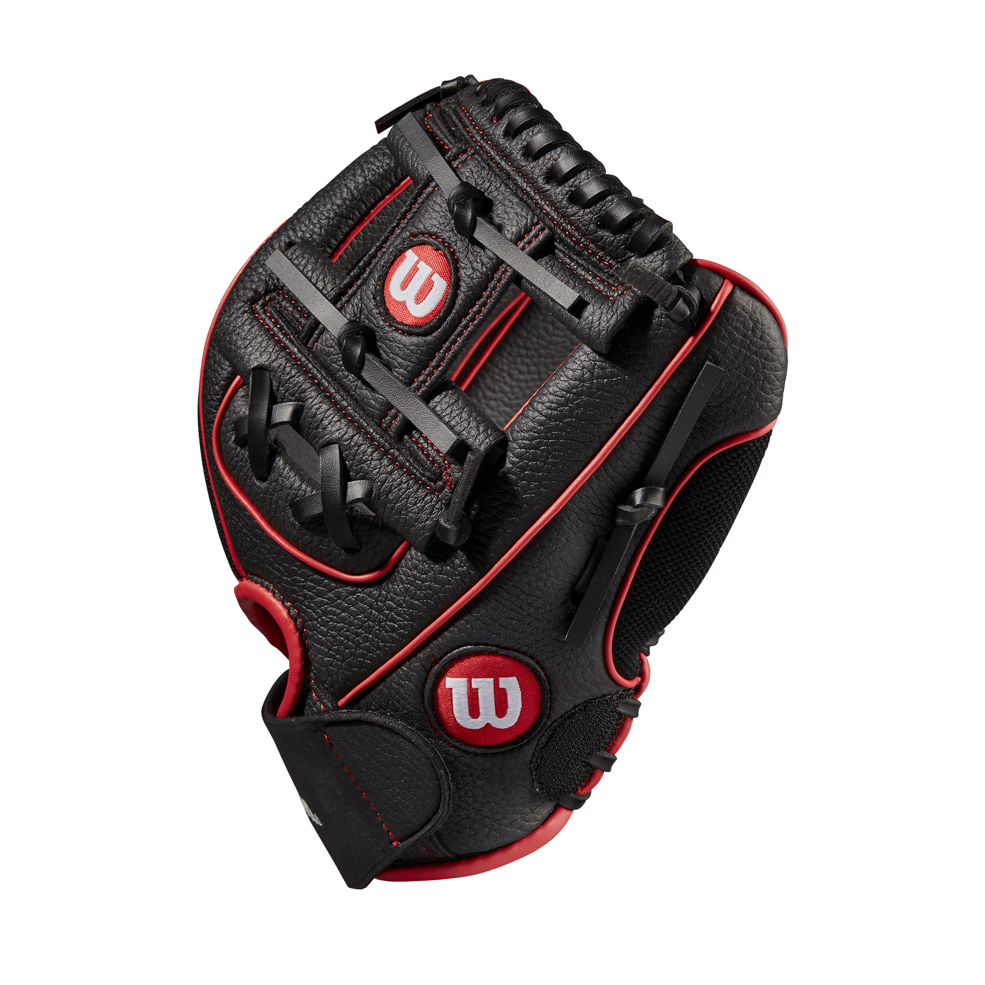 Wilson A200 Baseball Glove 10-inch Black/Red