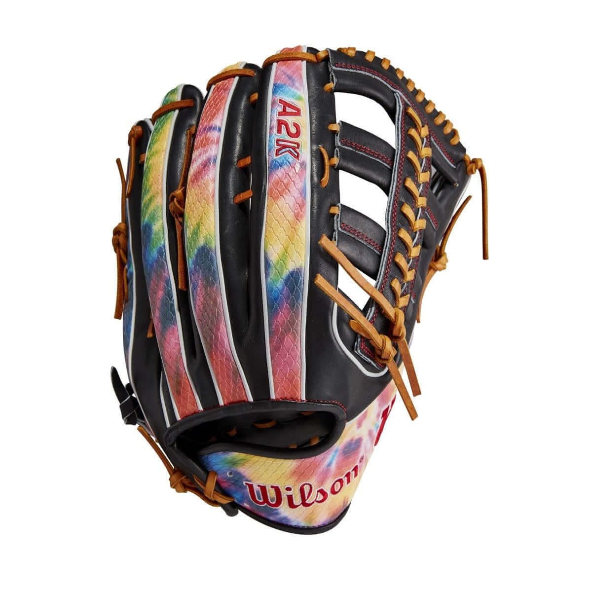 Wilson A2K 1810SS 12.75 inch Outfield Baseball Glove, Limited Edition, Black Pro Stock Leather, Saddle Tan Laces, LHT