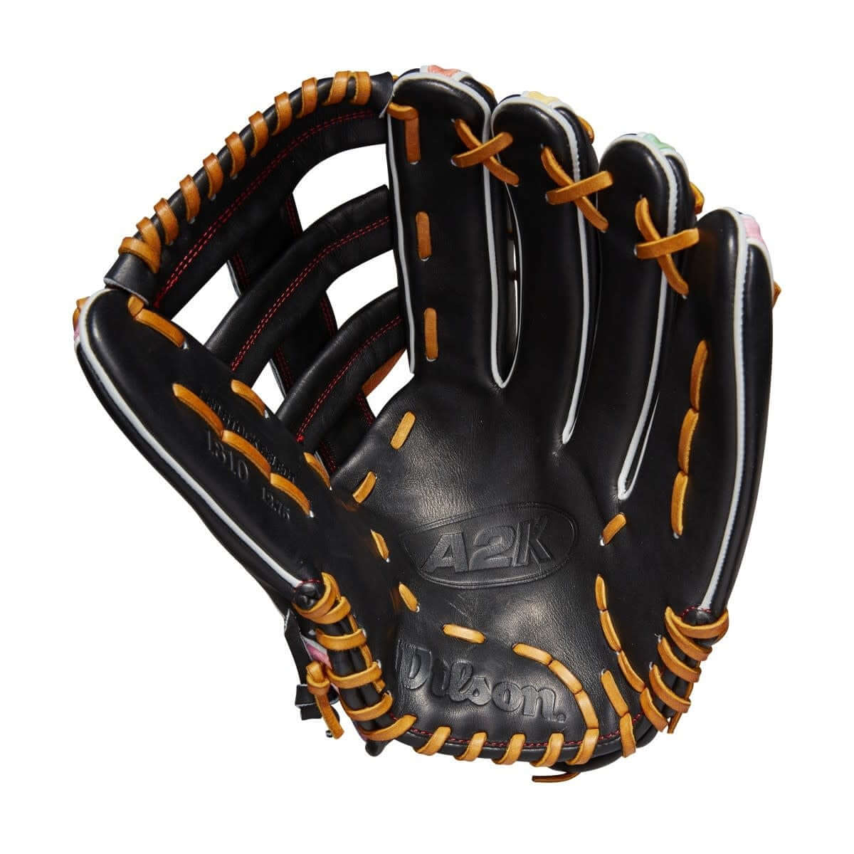 Wilson A2K 1810SS 12.75 inch Outfield Baseball Glove, Limited Edition, Black Pro Stock Leather, Saddle Tan Laces, LHT
