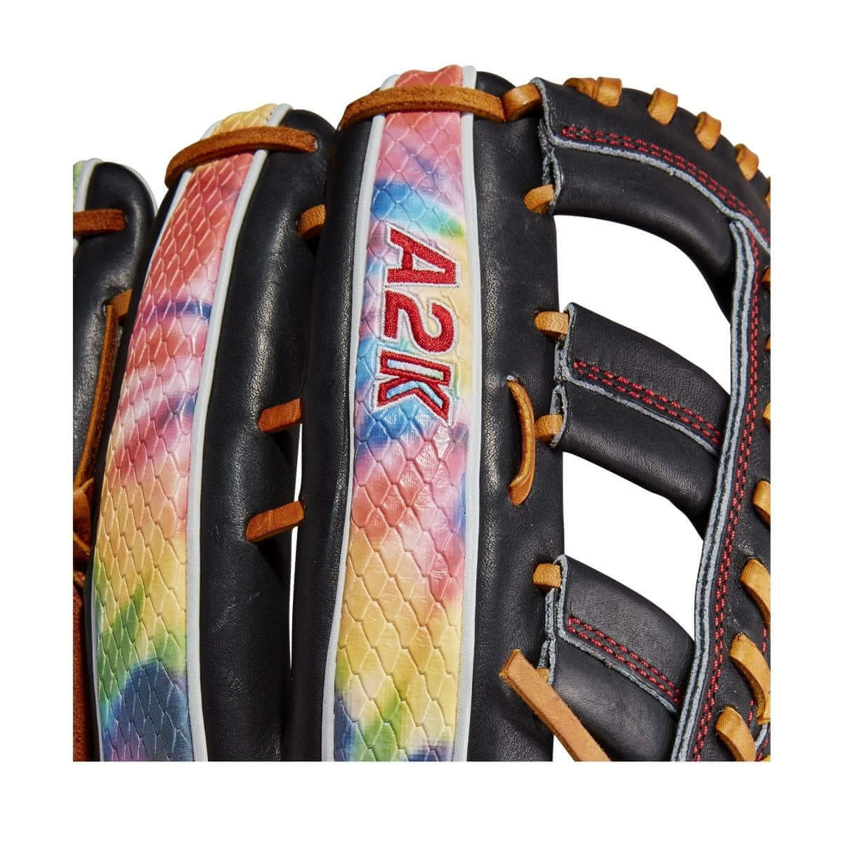 Wilson A2K 1810SS 12.75 inch Outfield Baseball Glove, Limited Edition, Black Pro Stock Leather, Saddle Tan Laces, LHT