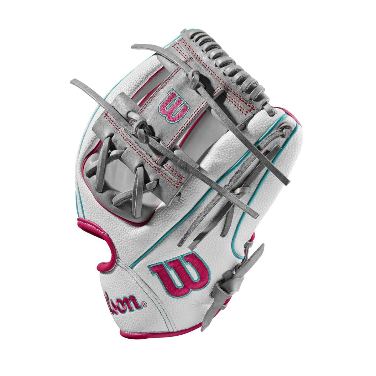 Wilson A2000 May 2022 May Glove of the Month (GOTM) 1975SS White/Teal
