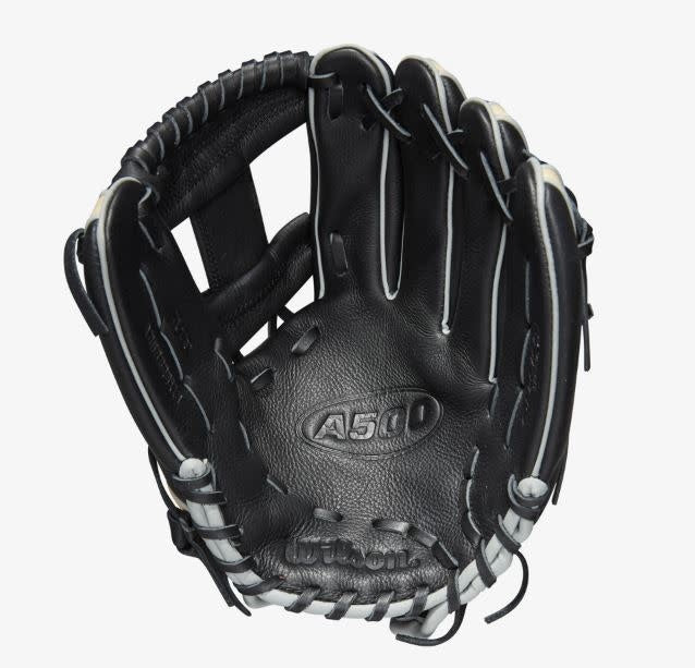 Wilson A500 11.5-inch Utility Youth Baseball Glove Black/Blonde/Red