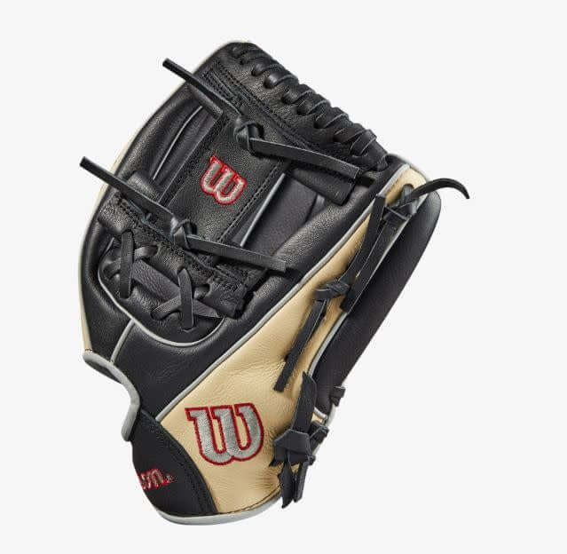 Wilson A500 11.5-inch Utility Youth Baseball Glove Black/Blonde/Red