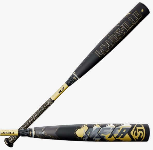 Wilson Louisville Slugger Meta -3 Demo baseball bat with 3FX Connection System and Premium GT1 end cap.