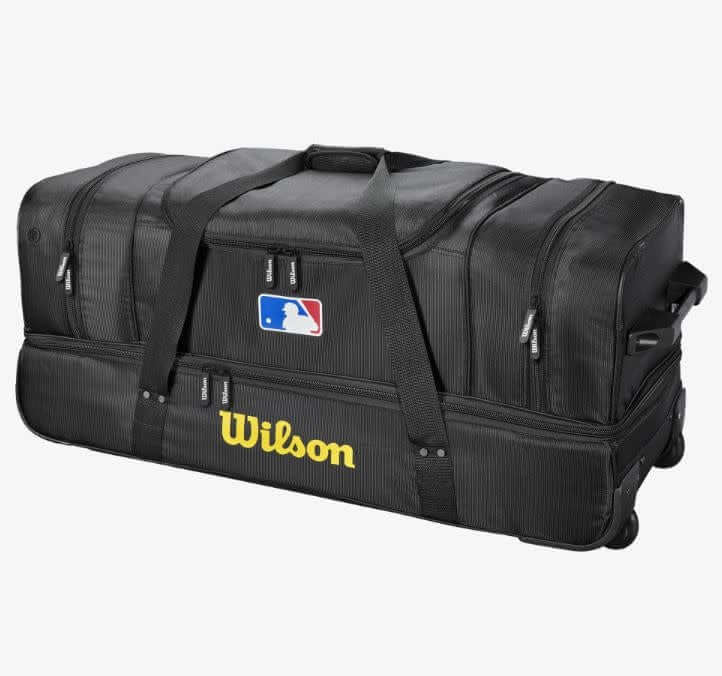 Wilson Umpire Bag On Wheels with comfort-grip handle and inline wheels