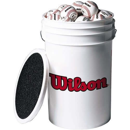 Wilson A1030 Baseball Bucket with 3 Dozen Balls